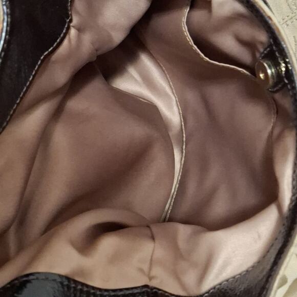 Coach 14305 Madison Signature Op Art Brown Sateen Maggie Carryall Shoulder Bag - Picture 7 of 12